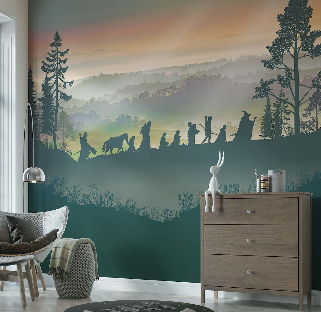 Curated visual reference: Picture Idea: Walking Fellowship Wall Mural Self Adhesive Fantasy Decal Wallpaper