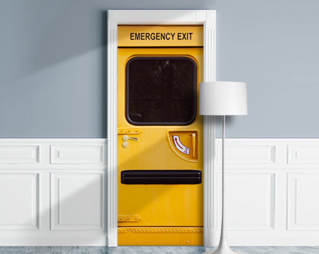 Emergency Exit - Mural for Door, Wall, Fridge, Sticker, Peel and