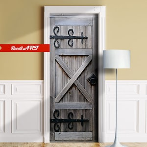 Barn Door - Peel & Stick Mural, Cover, Decal, Wrap, Sticker for door, wall, refrigerator