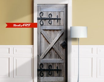 Barn Door - Peel & Stick Mural, Cover, Decal, Wrap, Sticker for door, wall, refrigerator