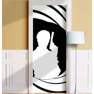 Spy Agent - Muurschildering voor deur, muur, koelkast, sticker, zelfklevende hoes, zelfklevende sticker, wrap. ALLE DEURMATEN