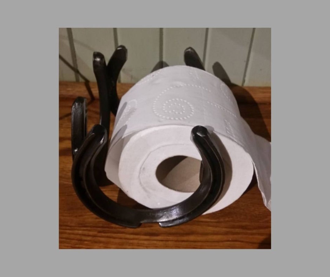 Handmade Horseshoe Toilet Roll Holder, Bathroom, Stables, Horse Lover