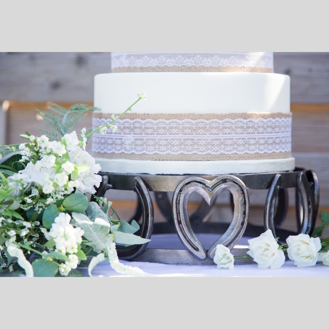 Handmade Horseshoe Cake Stand, Wedding, Birthday, Anniversary