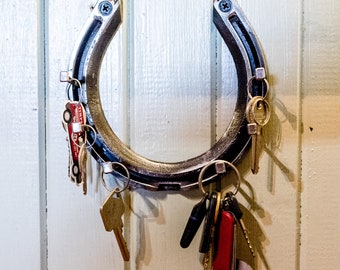 Handmade horseshoe key rack, wedding, birthday gift, horse lover, anniversary, new home gift, engagement, father's day, Christmas