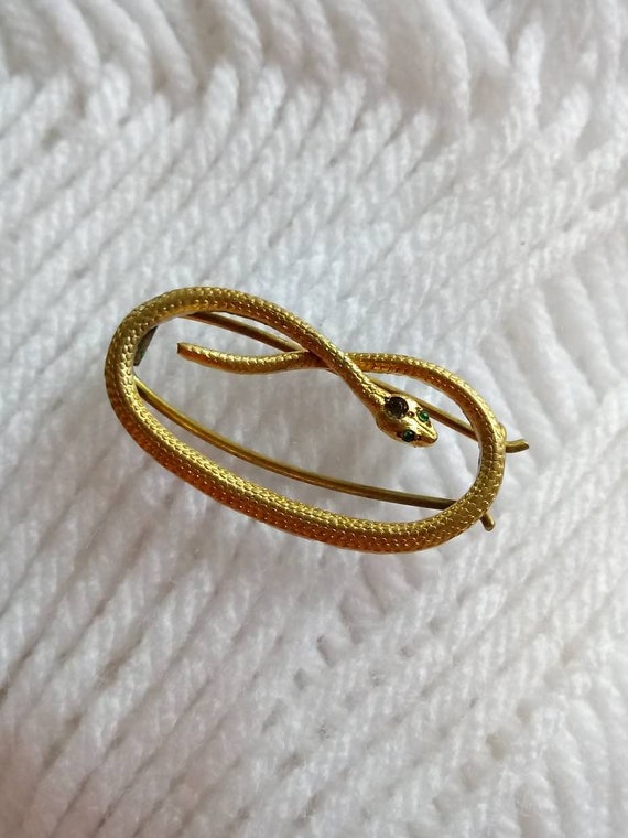 Antique Art Deco Jeweled Snake Hair Barette, Antiq