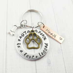 Dog Keychain, Dog Lover Gift Personalized. I Love Dogs. Dog Walker, Sitter Gift. Custom New Puppy Key Chain image 7