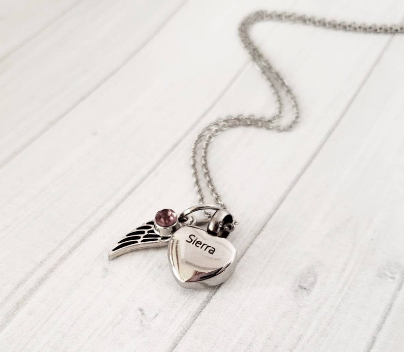 Cremation Jewelry Ashes Necklace. Urn Necklace Miscarriage Etsy