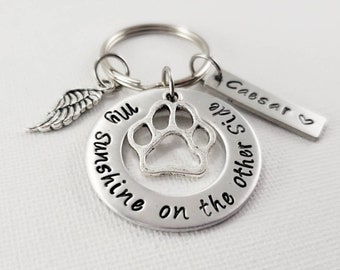 Dog Mourning Key Chain, Pet Memorial Gift, Custom Dog Memorial Key Chain. Dog Passing Away Gift. Dog Remembrance.