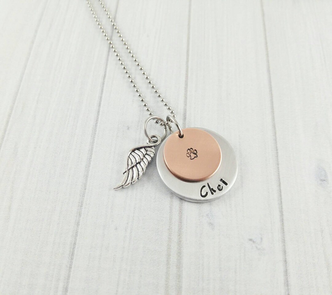 Pet Memorial Necklace Pet Memorial Jewelry. Dog Memorial Etsy