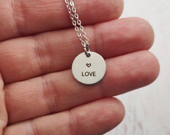 Love Necklace, Valentines Gift, Anniversary Gift. Love Gifts For Her. Gift for Daughter Mother Nan. Wife Necklace
