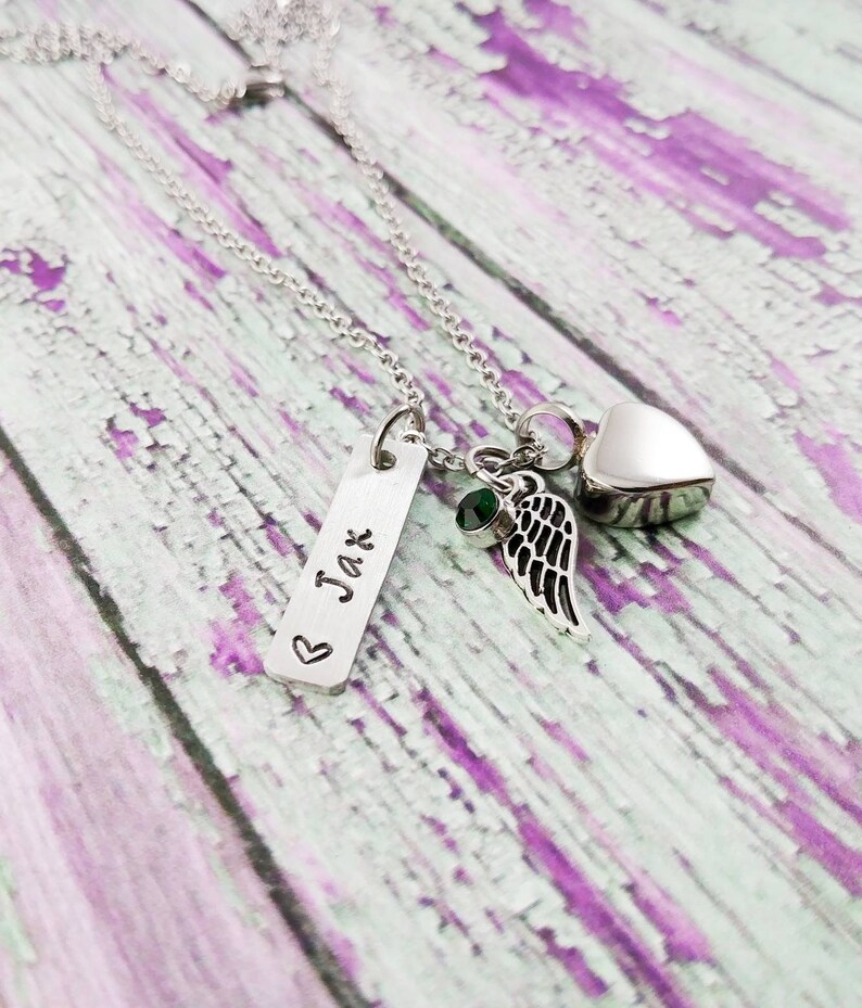 Heart Urn Necklace Stillborn Baby Memorial Cremation Jewelry Cremation Necklace Urn Necklace