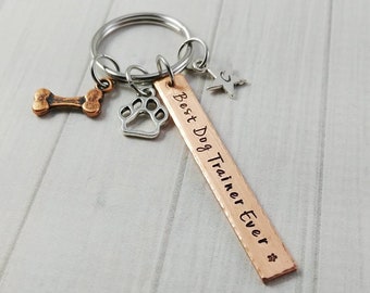 Dog Trainer Gift. Dog School, Dog Keychain Dog Keyring. Dog Gift. Pet Lover Gift, Appreciation Gifts