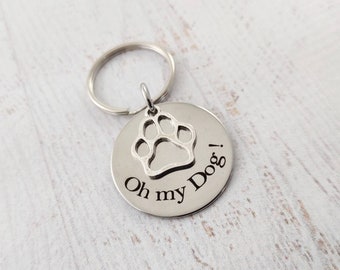 Dog Lover Gift, Dog Keychain, Dog Tag. Dog Owner keychain, New Puppy Gift