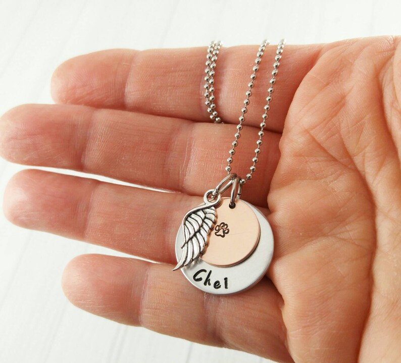 Pet Memorial Necklace Pet Memorial Jewelry. Dog Memorial Etsy