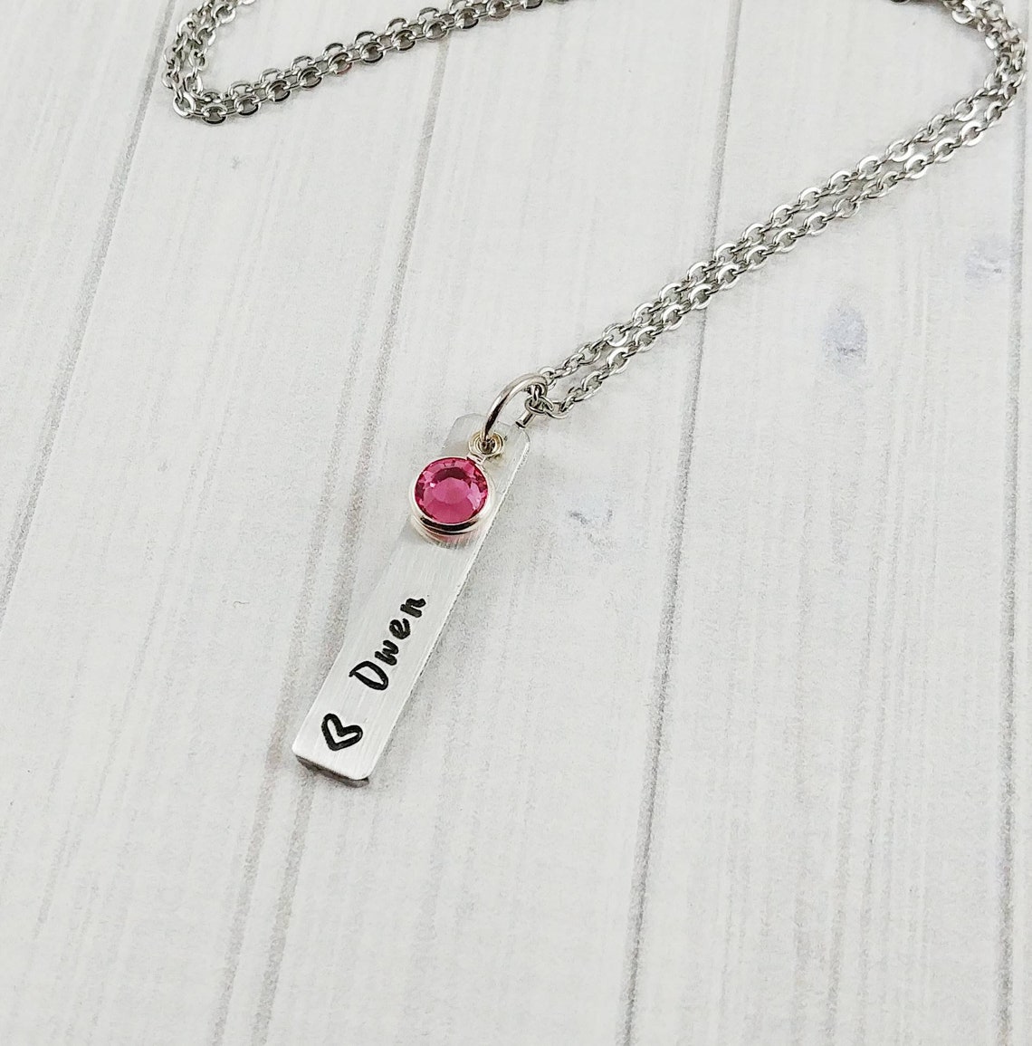 Grandma Necklace Little Girl Necklace Name Plate Necklace Etsy