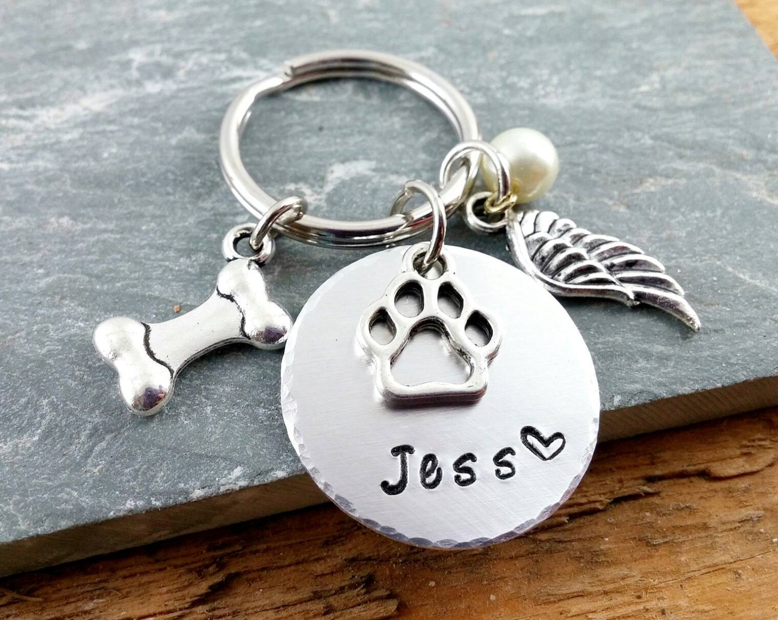 Pet Memorial Keychain Dog Keychain Dog Memorial Pet Etsy