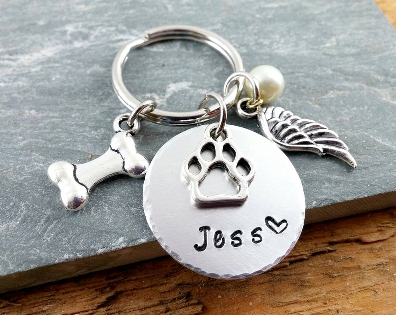 Pet Memorial Keychain Dog Keychain Dog Memorial Pet Etsy