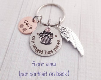Dog Memorial Keychain, Dog Key Chain. Dog Loss, Pet Loss. Dog Remembrance Dog Lover Keychain, Custom Dog Loss Of A Pet