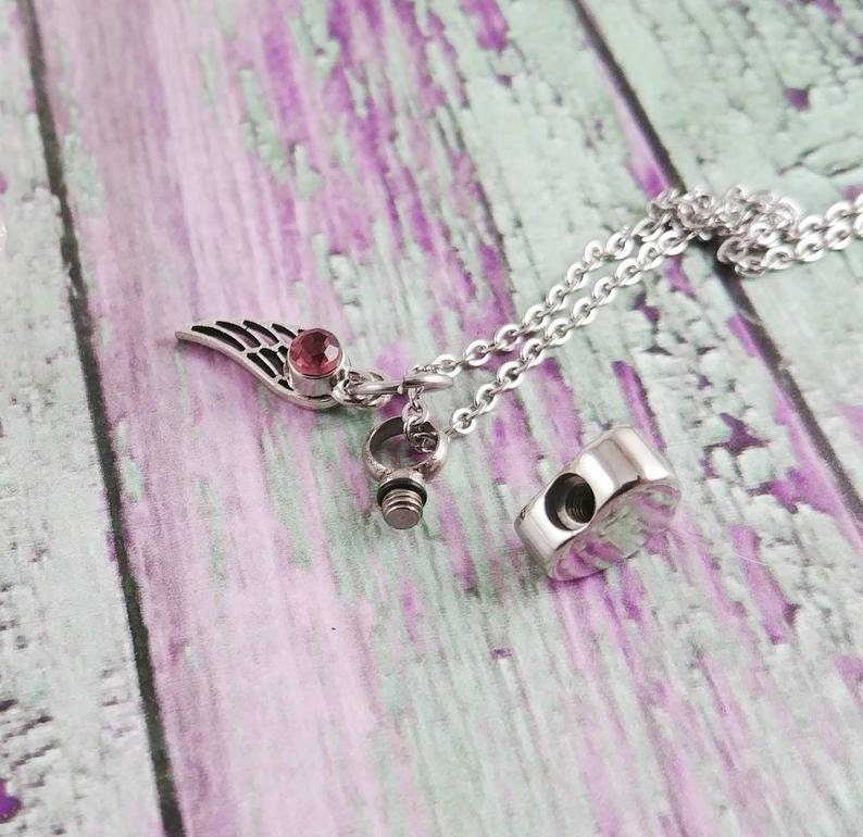 Heart Urn Necklace Stillborn Baby Memorial Cremation Jewelry Cremation Necklace Urn Necklace