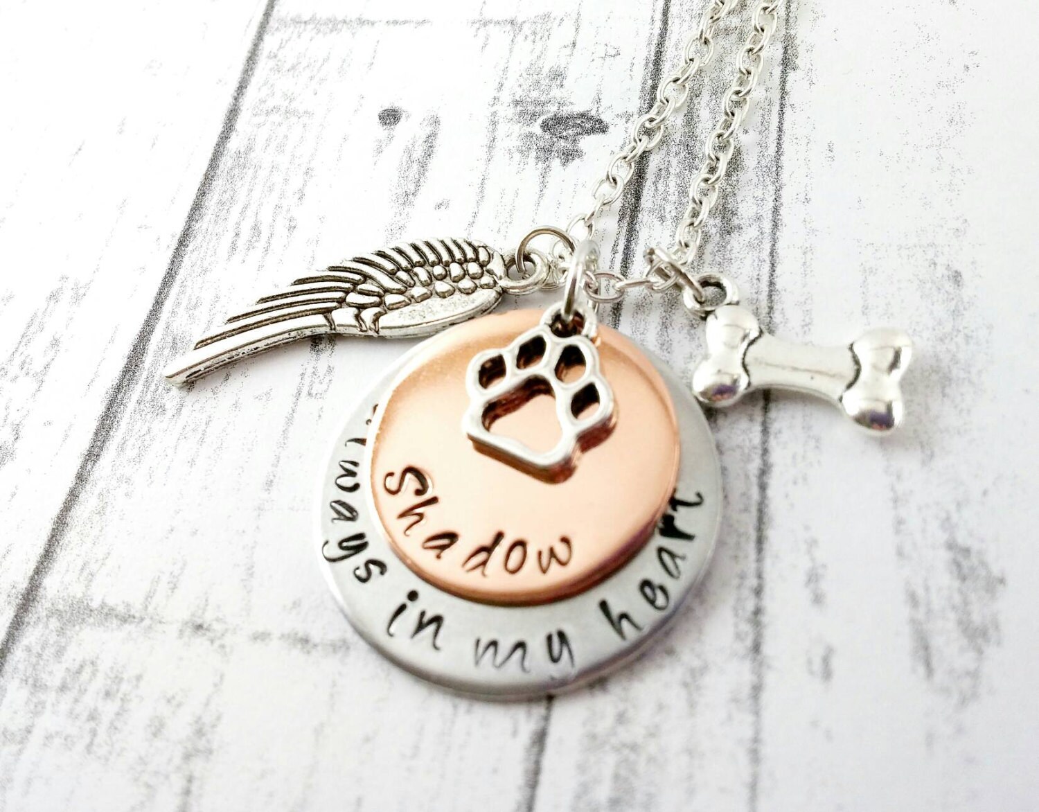 Dog Memorial Necklace Pet Memorial Jewelry. Pet Remembrance Etsy