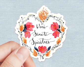 Veni Sancte Spiritus Sticker: Christian Waterproof Decal