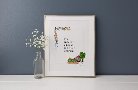 Catholic Home Art Print: St. John Chrysostom Quote (Digital Download 8x10in)