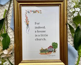 Catholic Home Art Print: St. John Chrysostom Quote (Digital Download 5x7 in)