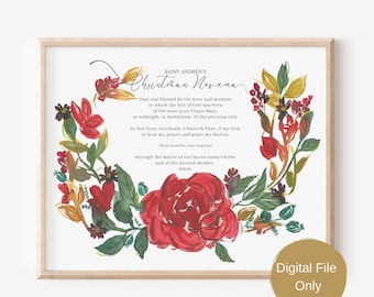 Saint Andrew Christmas Novena Art Print: Catholic Quote (Digital Download)