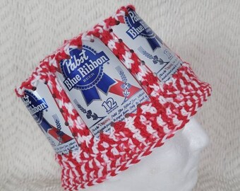 BADGERS Handmade Crochet Beer Can Hat