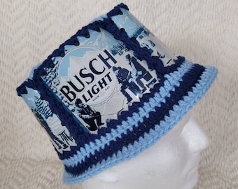 Handmade Crochet Beer Can Ski Hat 