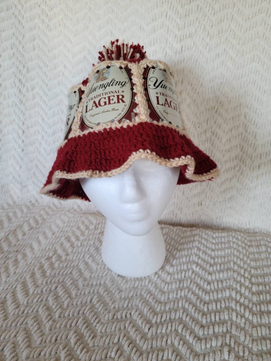 Handmade Crochet Beer Can Hat | Etsy 