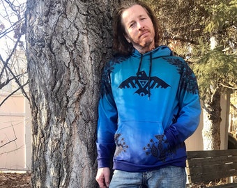 Thunderhawk Hoodie - Blue Green Ombre