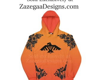 Zazegaa Designs Fiery Sunset Thunderhawk Unisex Hoodie