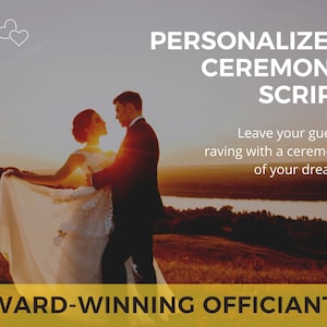 パーソナライズされた結婚式のセレモニー - スクリプト テンプレート - デジタル 友人や家族が数分で意味のあるプロのセレモニーを DIY するのに最適です。