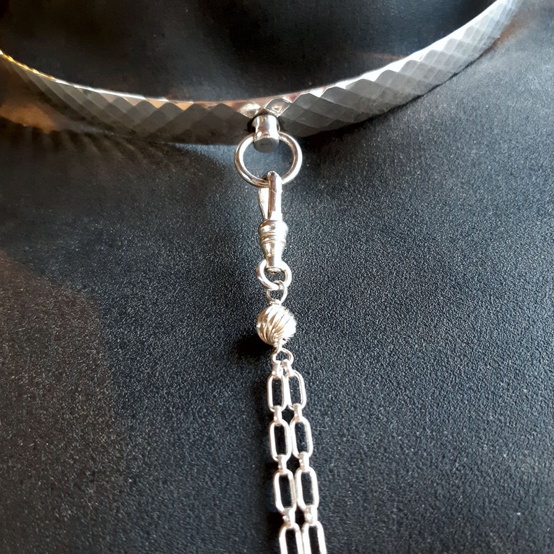 Collar Wrist Cuffs and Collar to Cuffs Chain Set. Sterling Etsy