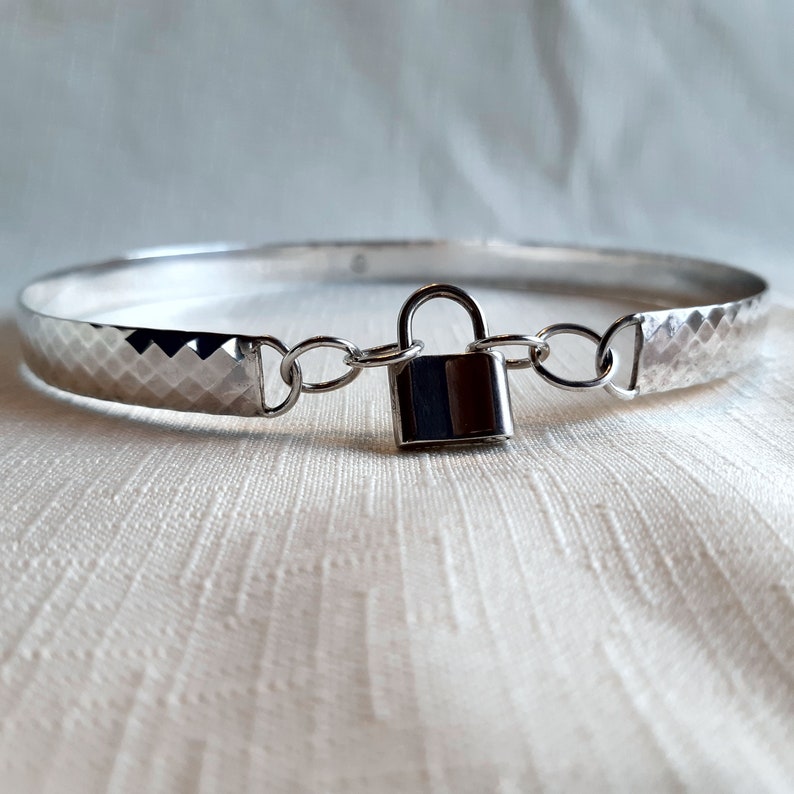 Collar Wrist Cuffs and Collar to Cuffs Chain Set. Sterling Etsy