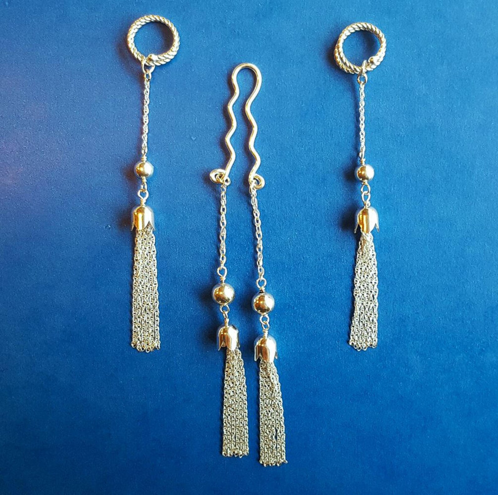 Sexy Sterling Silver NO PIERCE Nipple Tassels and Caresser Etsy UK