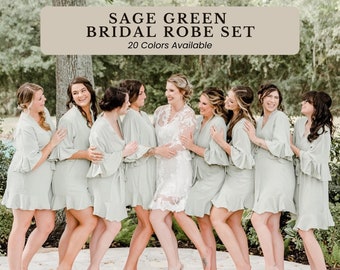 Ruffle Bridesmaid Robes | Bridal Party Robes | Bridal Robe | Bridesmaid Proposal Gift |  Set of Wedding Robes