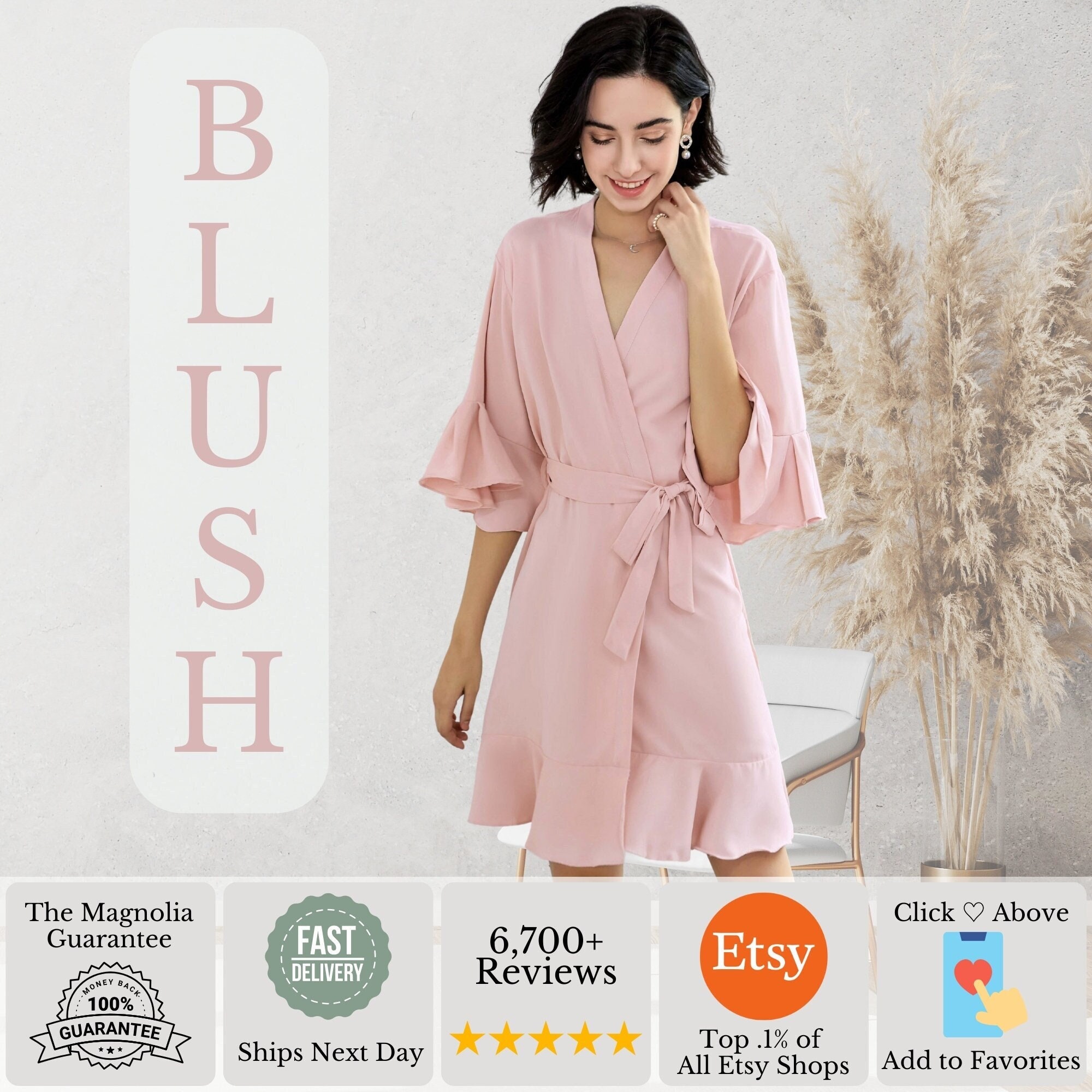 Dreamscene Heart Flannel Fleece Dressing Gown - Blush