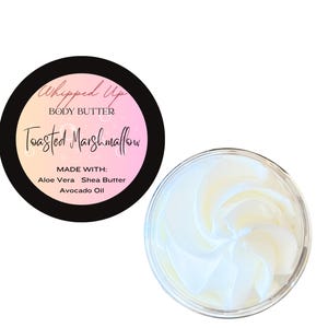 Toasted Marshmallow Scented Whipped Body Butter | Fall Scents | Luxurious Moisturizing Non Greasy Body Butter | Shea Butter & Aloe Vera