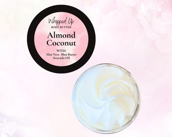 Almond Coconut Body Butter: Vegan Shea Butter Lotion