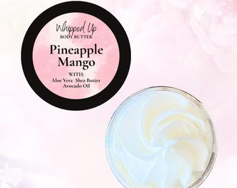 Pineapple Mango Body Butter: Tropical Scent, Vegan