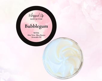 Bubblegum Body Butter: Organic Aloe Vera, Shea Butter