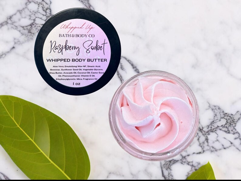Raspberry Sorbet Whipped Body Butter Whipped Shea Butter Fruity Lotion