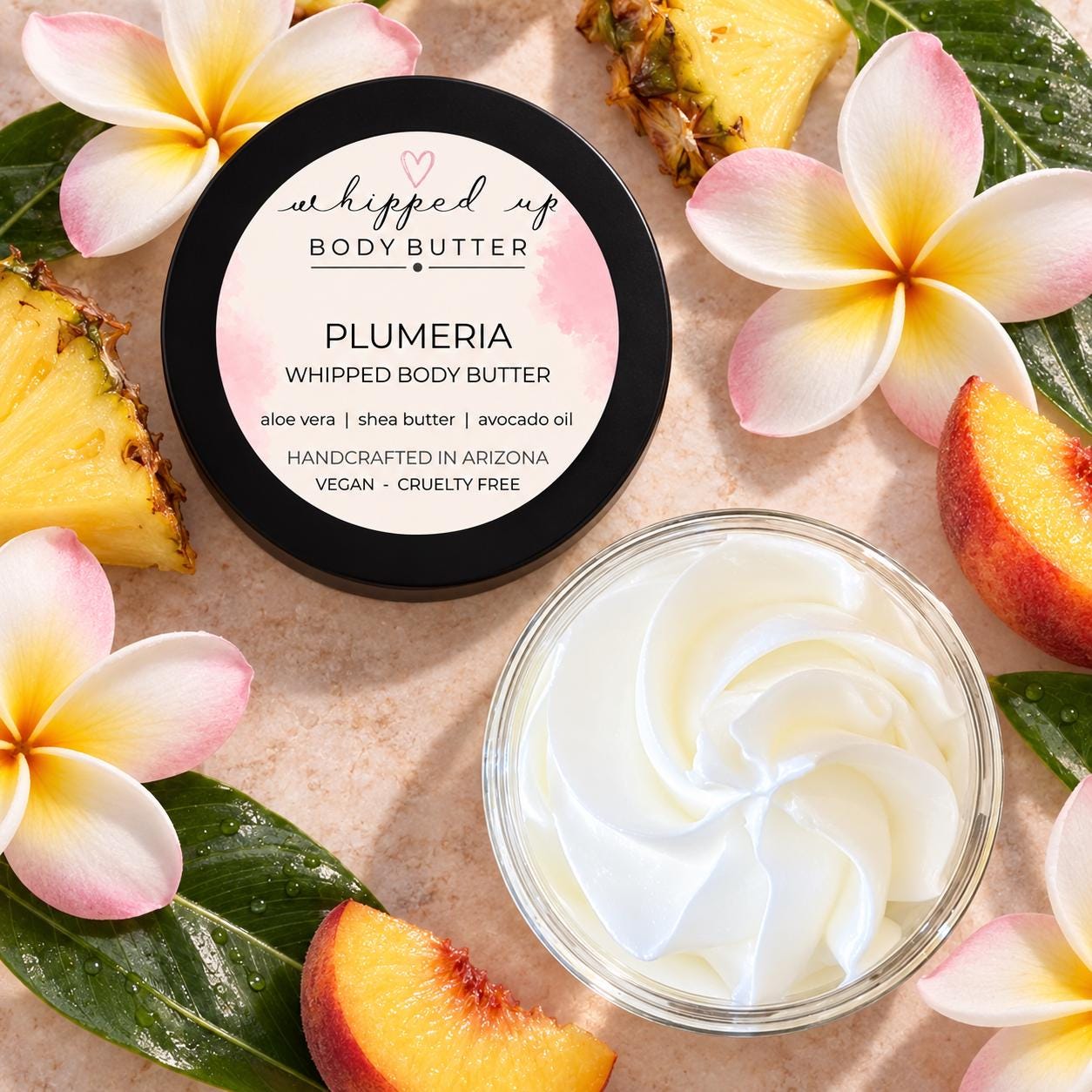 Plumeria Body Butter: Tropical Scented Cream