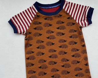 Kurzarm-Shirt aus Wolle-Seide-Jersey IGEL für Kinder