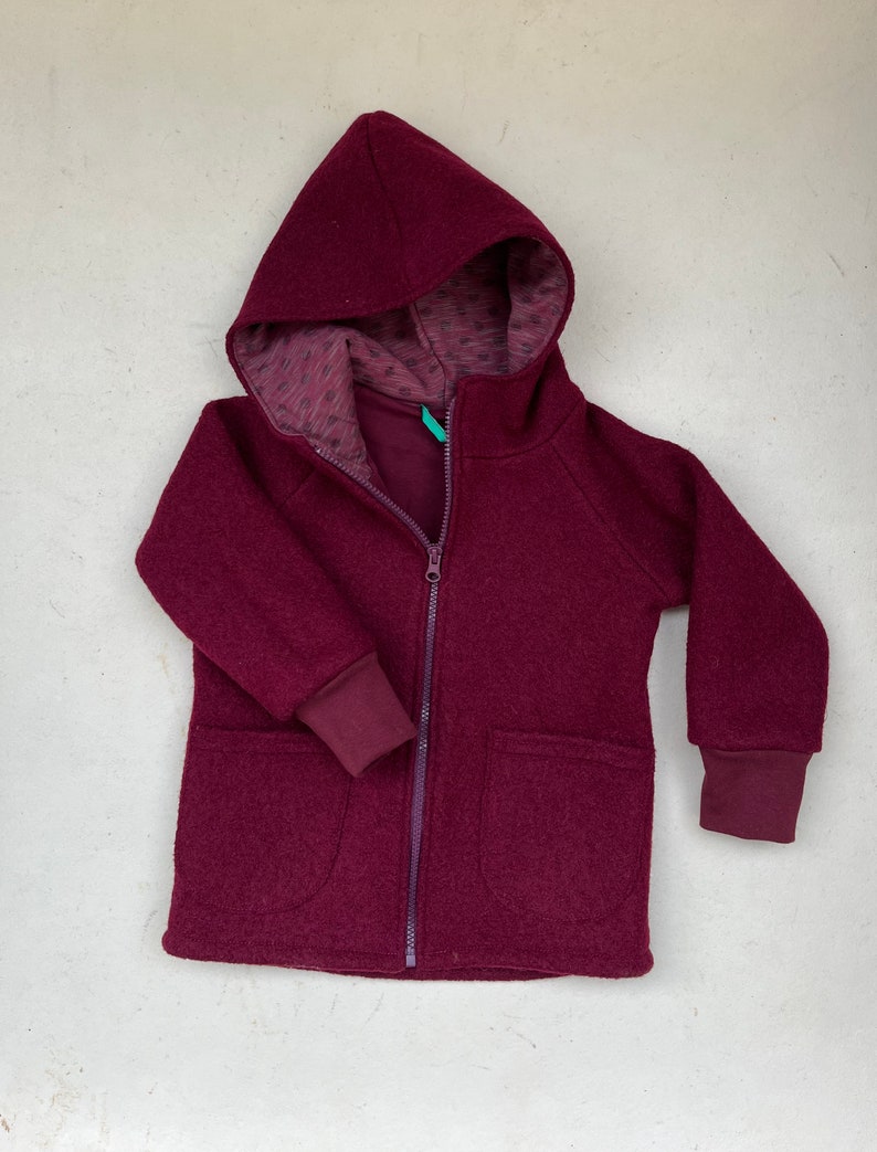 JACKE aus Walk für Kinder mit Reißverschluss BEERE Bild 1