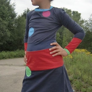 langärmliges Kleid CARO mit Ballonrock für Mädchen image 2