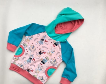 Hoodie für Mädchen THERES Kapuzenpullover Sweatshirt Gr. 104