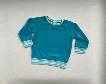 Pullover für Kinder aus Nickistoff Gr. 98